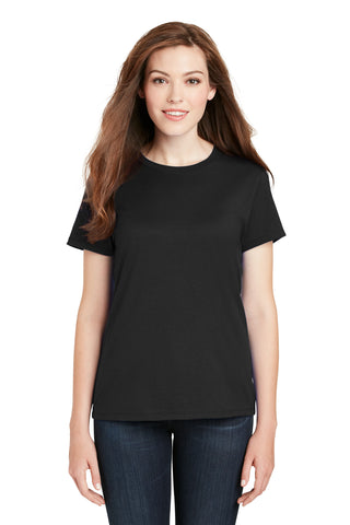 Hanes Ladies Perfect-T Cotton T-Shirt (Black)