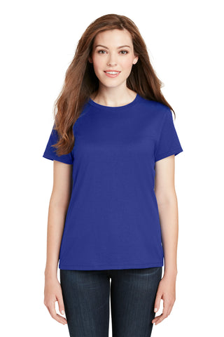 Hanes Ladies Perfect-T Cotton T-Shirt (Deep Royal)