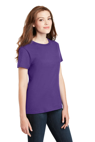 Hanes Ladies Perfect-T Cotton T-Shirt (Purple)