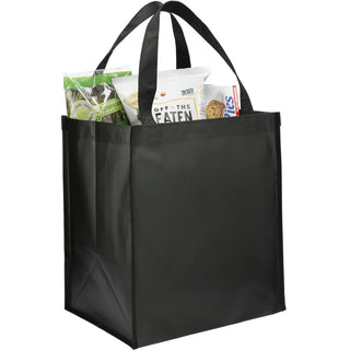 Printwear Double Laminated Wipeable Grocery Tote (Black)