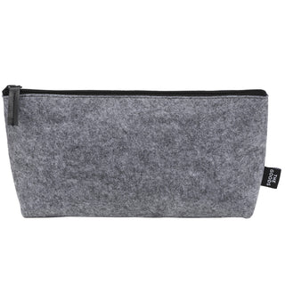 The Goods Recycled Felt Zippered Pouch (Charcoal)