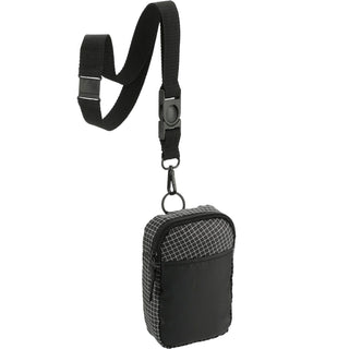 Printwear Grid Lanyard Phone Pouch (Black)