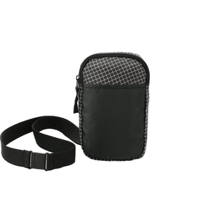 Printwear Grid Lanyard Phone Pouch (Black)