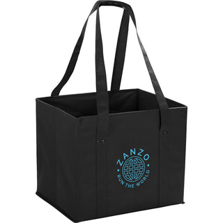 Printwear Collapsible Cube Storage Tote (Black)