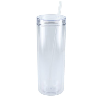 Printwear Chroma Recycled Acrylic Straw Tumbler 16oz (Clear)