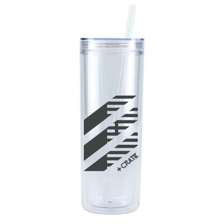 Printwear Chroma Recycled Acrylic Straw Tumbler 16oz (Clear)