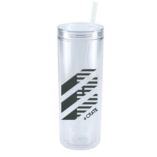 Printwear Chroma Recycled Acrylic Straw Tumbler 16oz (Clear)