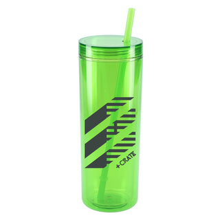 Printwear Chroma Recycled Acrylic Straw Tumbler 16oz (Lime)