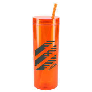 Printwear Chroma Recycled Acrylic Straw Tumbler 16oz (Orange)