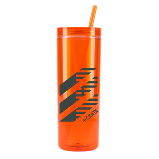 Printwear Chroma Recycled Acrylic Straw Tumbler 16oz (Orange)