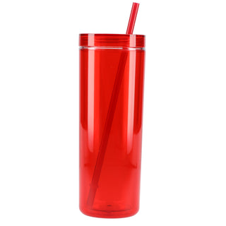 Printwear Chroma Recycled Acrylic Straw Tumbler 16oz (Red)