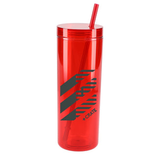 Printwear Chroma Recycled Acrylic Straw Tumbler 16oz (Red)