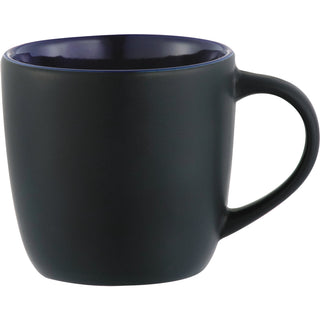 Printwear Riviera Electric 11oz Ceramic Mug (Black w/Blue Lining)