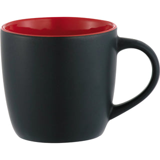 Printwear Riviera Electric 11oz Ceramic Mug (Black w/Red Lining)