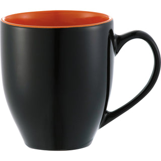 Printwear Zapata 15oz Ceramic Mug Electric (Black w/Orange Lining)