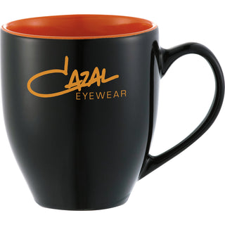 Printwear Zapata 15oz Ceramic Mug Electric (Black w/Orange Lining)