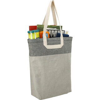 Printwear Recycled Cotton U-Handle Book Tote (Natural/Black)