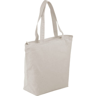 Printwear Maine 8oz Cotton Canvas Zippered Tote (Natural)