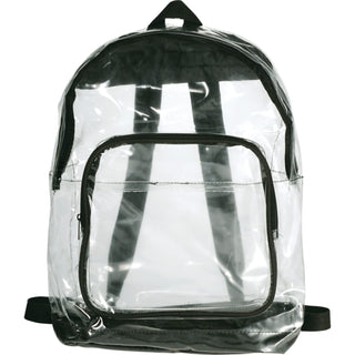 Printwear Rally Clear Backpack (Black)