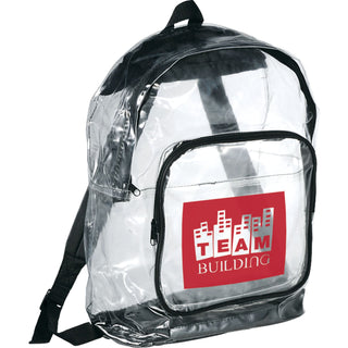 Printwear Rally Clear Backpack (Black)