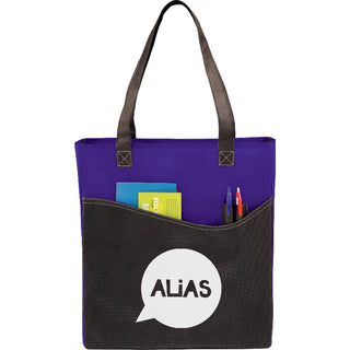 Printwear Rivers Pocket Non-Woven Convention Tote (Purple)