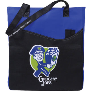 Printwear Rivers Pocket Non-Woven Convention Tote (Royal Blue with Black Trim)