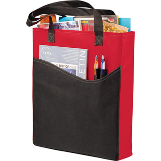 Printwear Rivers Pocket Non-Woven Convention Tote (Red with Black Trim)