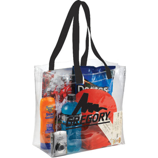 Printwear Rally Clear Stadium Tote (Black)