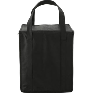 Printwear Hercules Flat Top Insulated Grocery Tote (Black)