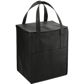 Printwear Hercules Flat Top Insulated Grocery Tote (Black)