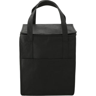 Printwear Hercules Flat Top Insulated Grocery Tote (Black)