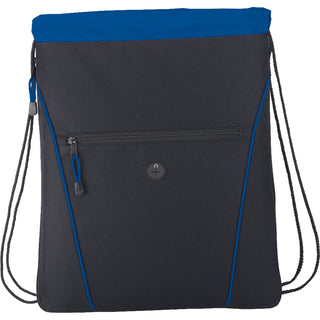 Printwear Raven Drawstring Bag (Black w/Blue Trim)