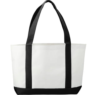 Printwear Large Boat Tote (White w/Black Trim)