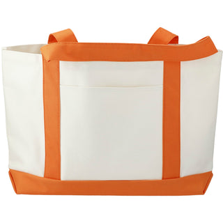 Printwear Large Boat Tote (White w/Orange Trim)