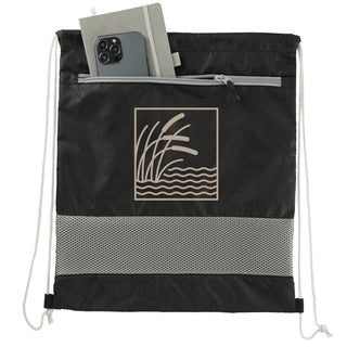 Printwear Sparks Recycled Drawstring Bag (Black)