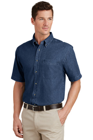 Port & Company Short Sleeve Value Denim Shirt (Ink Blue)