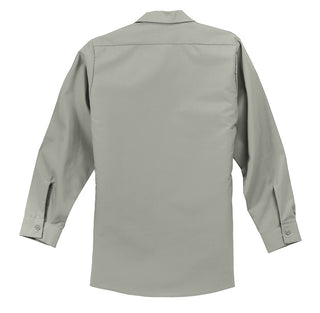 Red Kap Long Size Long Sleeve Industrial Work Shirt (Light Grey)