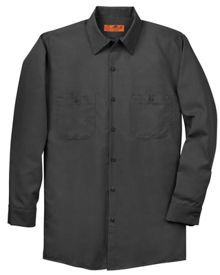 Red Kap Long Sleeve Industrial Work Shirt (Charcoal)