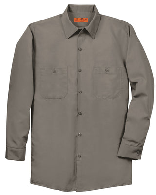 Red Kap Long Sleeve Industrial Work Shirt (Grey)