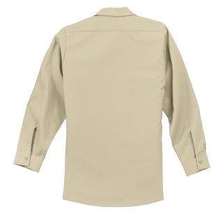 Red Kap Long Sleeve Industrial Work Shirt (Light Tan)