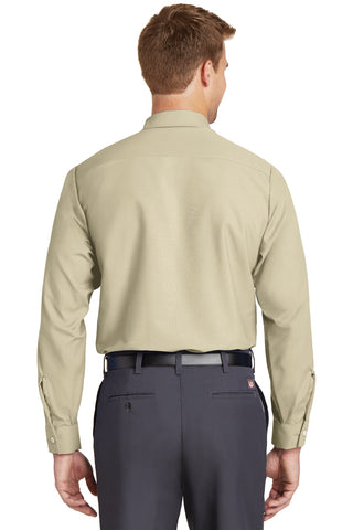 Red Kap Long Sleeve Industrial Work Shirt (Light Tan)