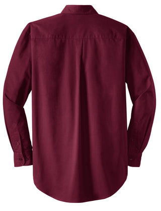 CornerStone Long Sleeve SuperPro Twill Shirt (Burgundy)