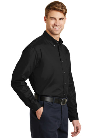 CornerStone Long Sleeve SuperPro Twill Shirt (Black)