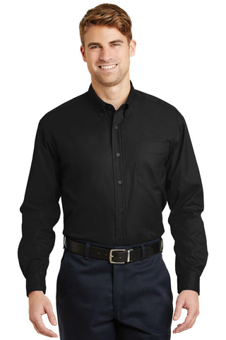 CornerStone Long Sleeve SuperPro Twill Shirt (Black)