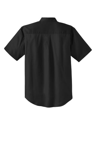 CornerStone Short Sleeve SuperPro Twill Shirt (Black)