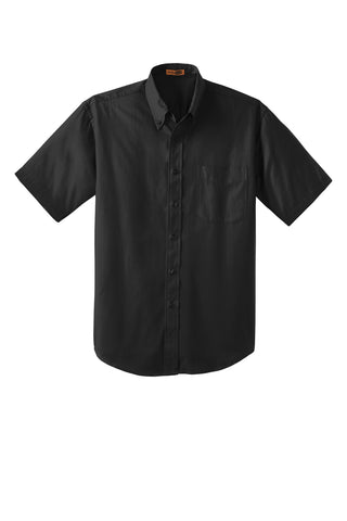 CornerStone Short Sleeve SuperPro Twill Shirt (Black)