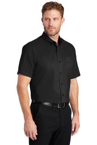 CornerStone Short Sleeve SuperPro Twill Shirt (Black)