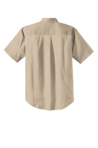 CornerStone Short Sleeve SuperPro Twill Shirt (Stone)