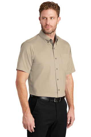 CornerStone Short Sleeve SuperPro Twill Shirt (Stone)