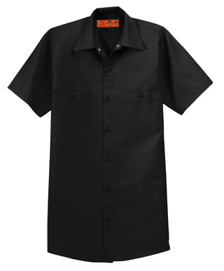 Red Kap Long Size Short Sleeve Industrial Work Shirt (Black)